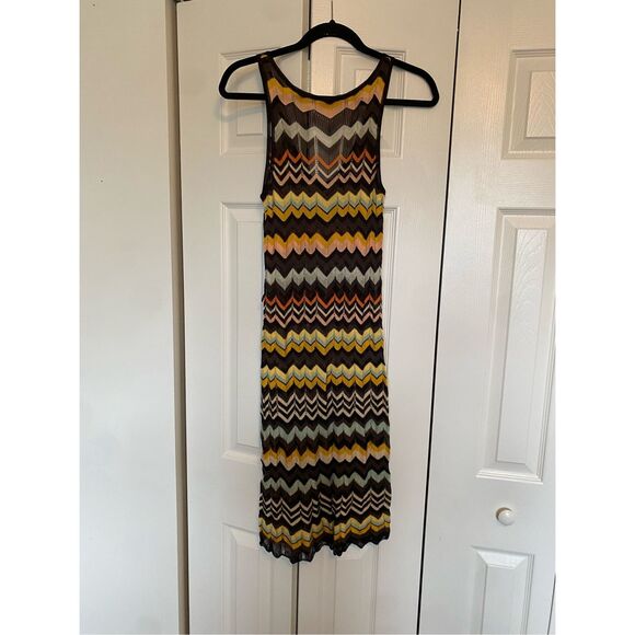 Missoni ZigZag Multi Color Viscose/Cotton Sleeveless Dress, Size 6 - Picture 8 of 8